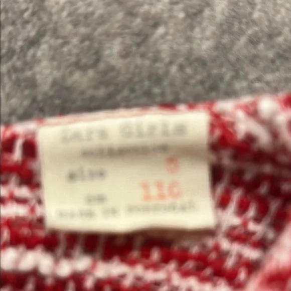 ZARA Red and White Striped Knit Dress KIDS SIZE 5 - Picture 4 of 6